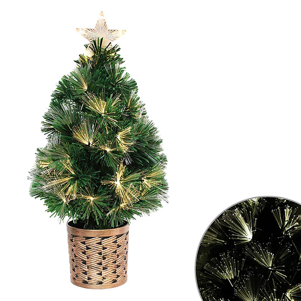 Christmas Tree 24'' Fiber-Optic LED Lighting, 55 Tips