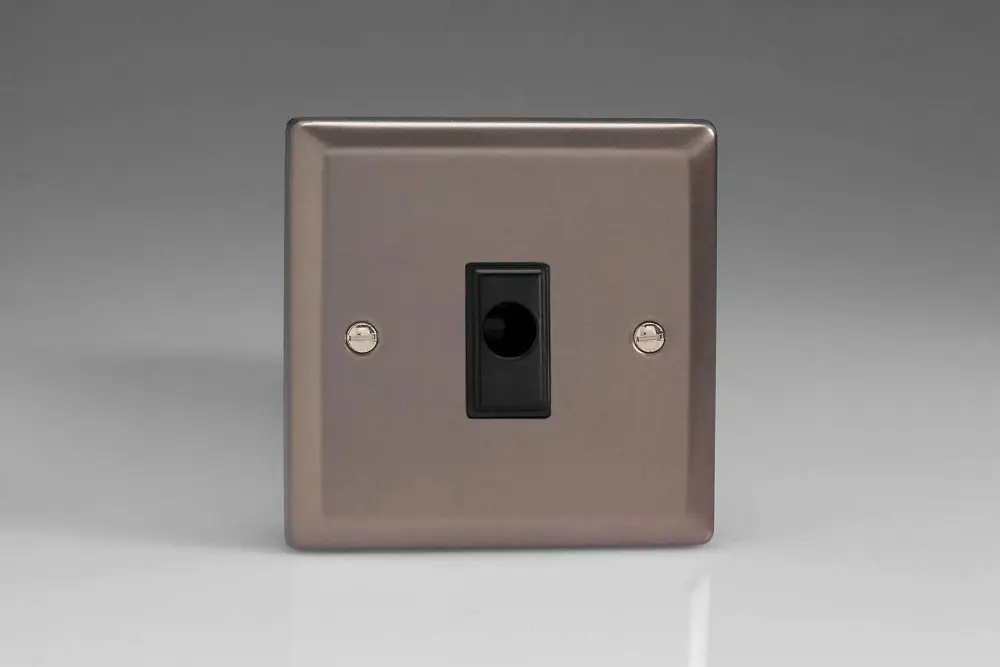 Energy Efficient Varilight 16A Flex Outlet Plate Pewter XRFOB