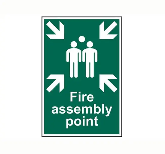 Scan Fire Assembly Point - PVC 200 x 300mm - One-only Unit