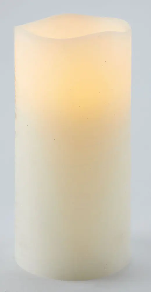 Ivory Pillar Flameless Candle 4x8