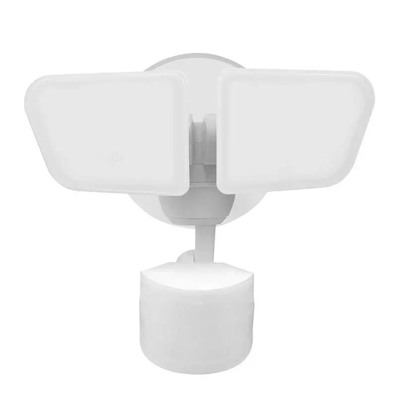 globe 17000203 Security Flood Light, LED Lamp, Bright Pearl, 2200 Lumens, 4000 K Color Temp, White Fixture
