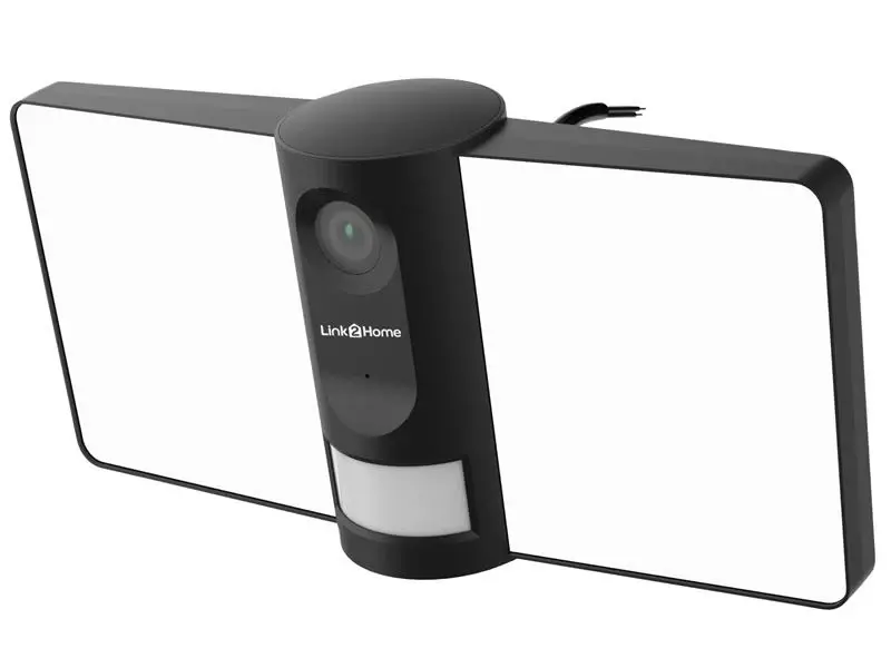 Link2Home Outdoor Automated Floodlight Camera 2K 4MP Black