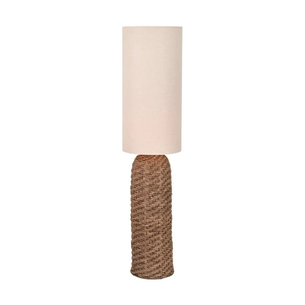 Andros Woven Seagrass Floor Lamp - Cocoa