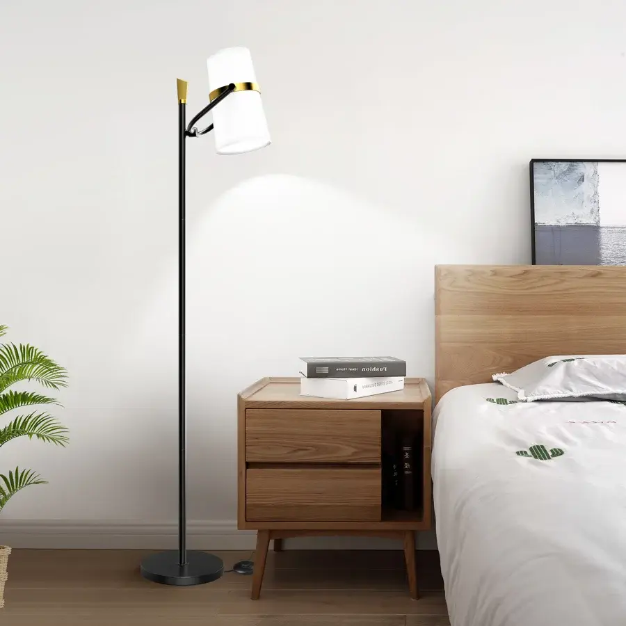 62'' Black Cutting-edge Task Floor Lamp Living Room/Bedroom #F191