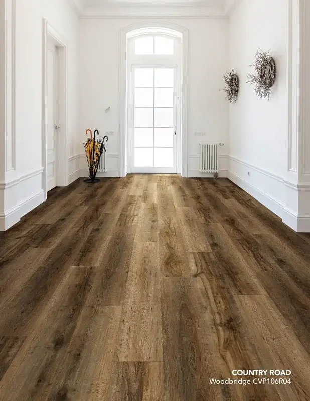 Healthier Choice Flooring CVP106R04 Flooring Plank, 60 L, 9 W, Pressed Bevel Edge, Stone Polymer Composite/Vinyl