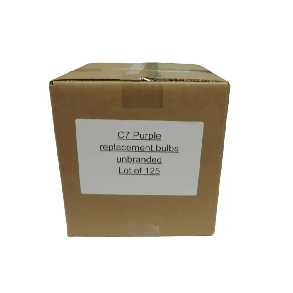 C7 Purple Replacement Bulbs, Lot 125, Reboxed- FINAL SALE