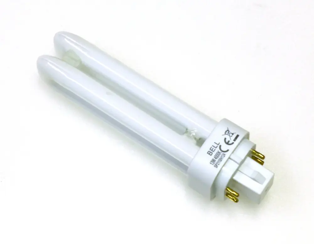 13 watt Energy Saving Lamp CFL 4 pin 13W Cool Alabaster 840 G24q-1 Double turn BELL
