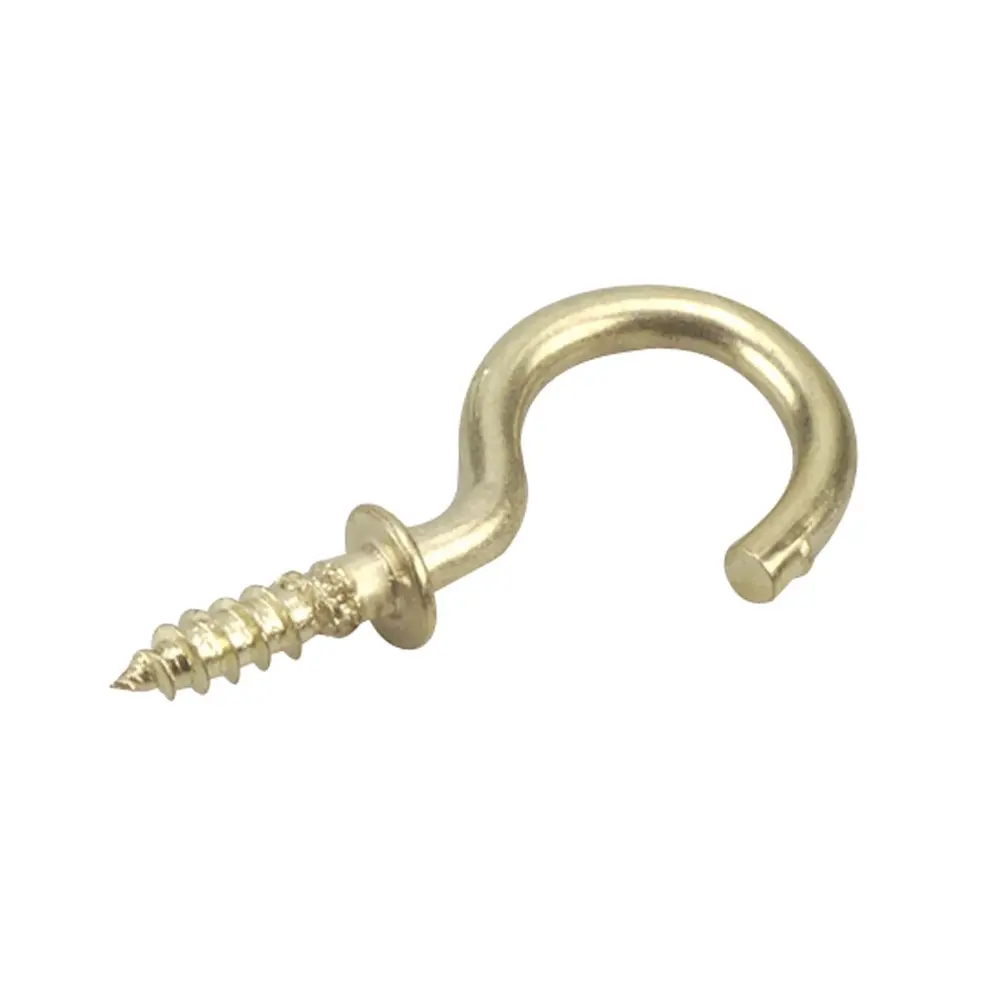 Brass Cup Hook 22 mm, 12-Pack