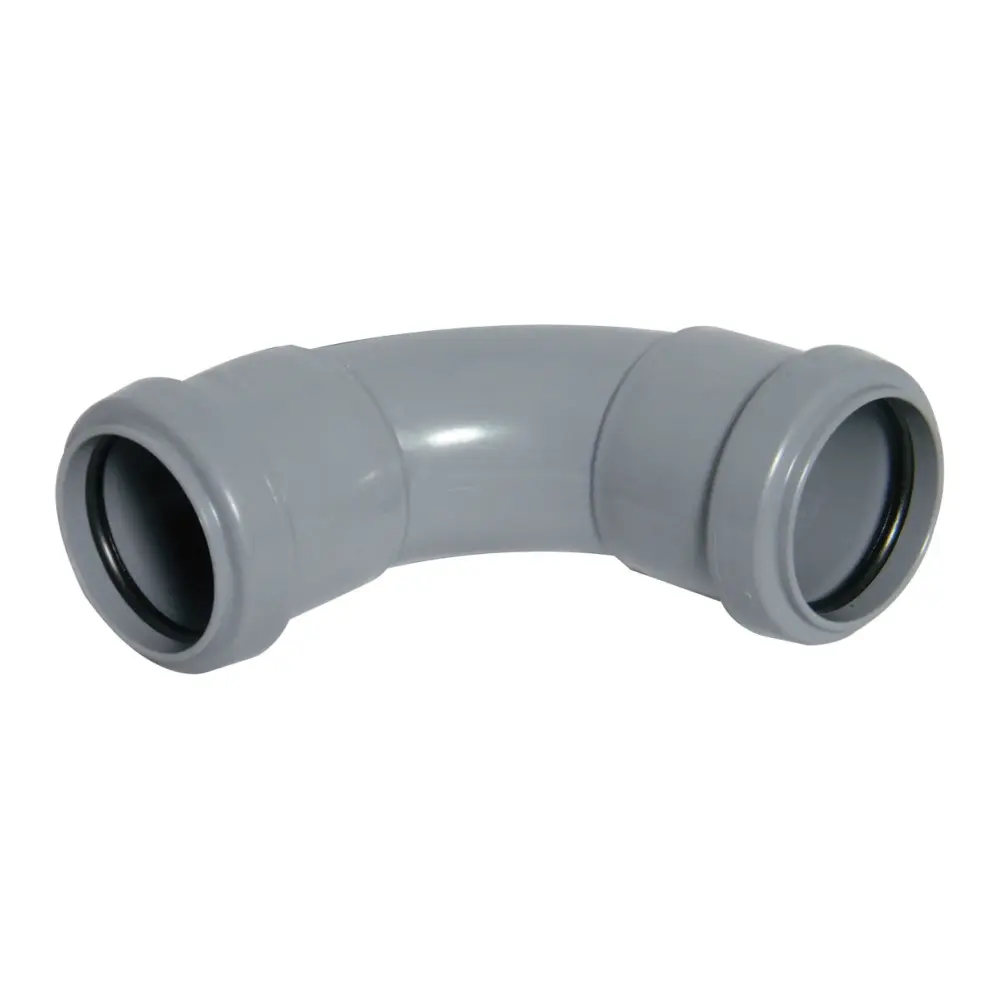 FloPlast Push Fit Waste 92.5 Degree Bend 50mm Grey (Pack 10)