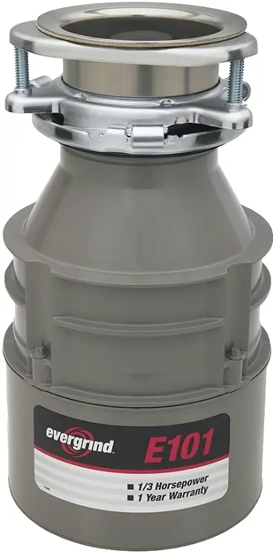 InSinkErator Evergrind Series 75941 Garbage Disposal, 26 oz Grinding Chamber, 1/3 hp Motor, 120 V, Chromed