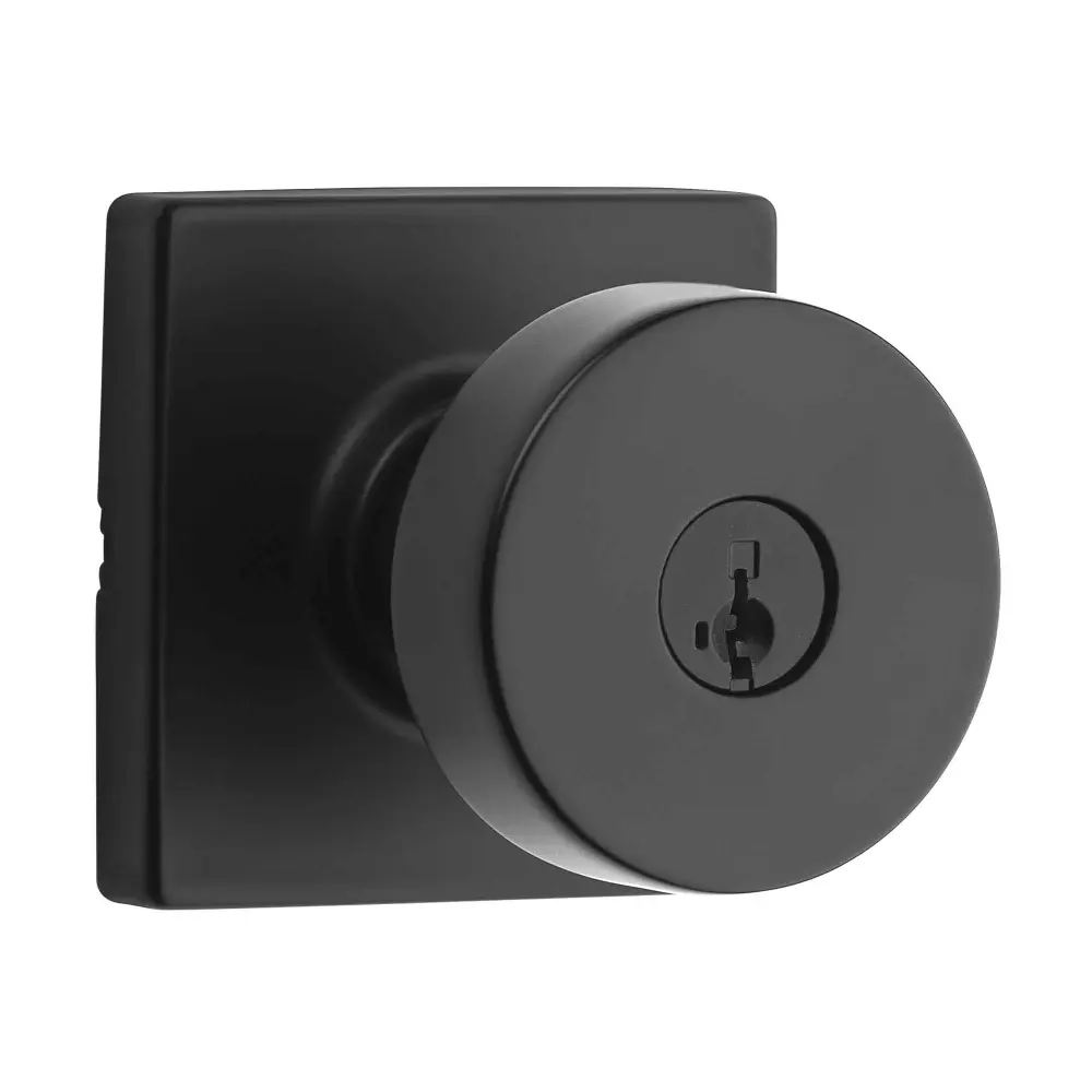 Cambie Keyed Door Handle, Non-glossy Black Compatible 4x4 Posts