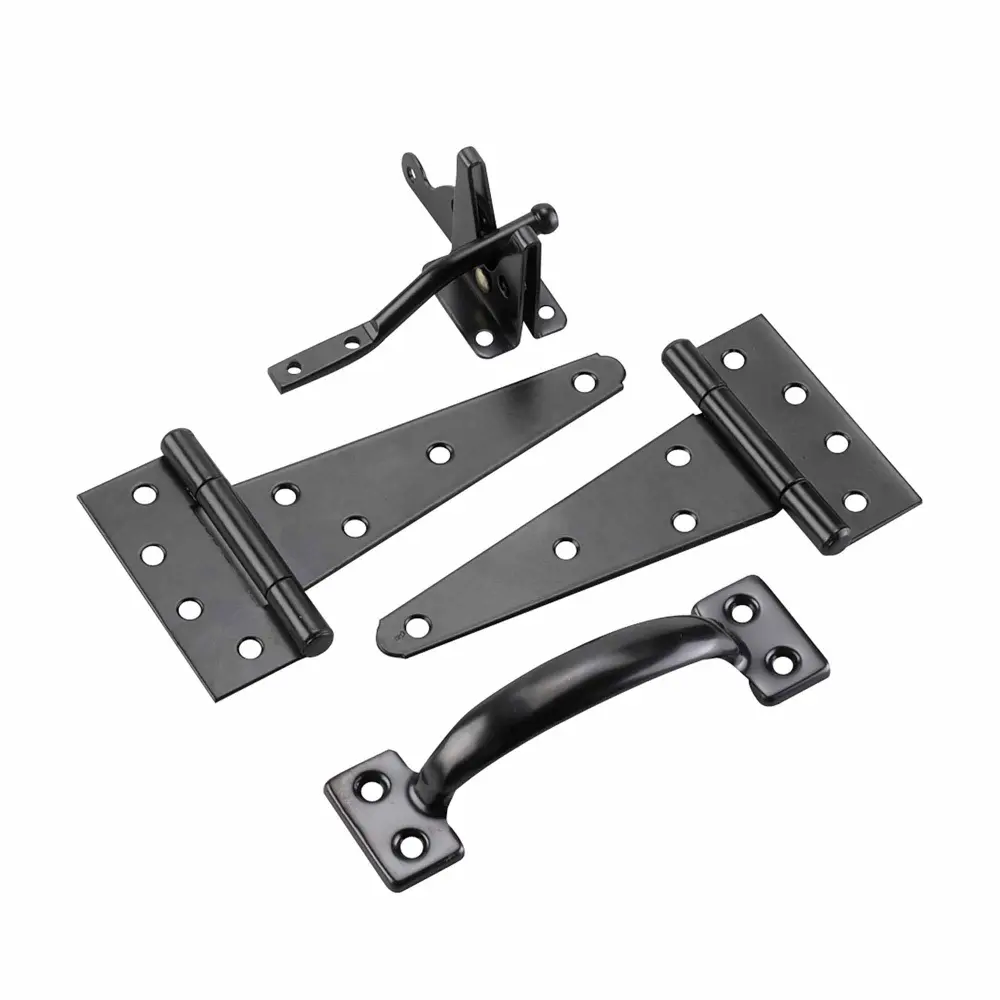 Heavy Duty Gate Hardware Kit, Matte Jet-black