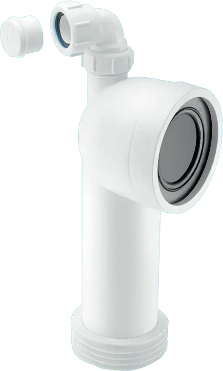 McAlpine WC-CON8V 90° Bend Adjustable Length Firm WC Connector 1¼" Universal Vent Boss