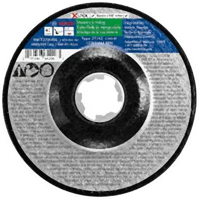 Bosch 4-1/2 Inches x 1/4 Inches X-LOCK Arbor Type 27 30 Grit Masonry Grinding Abrasive Wheel, 2610054467