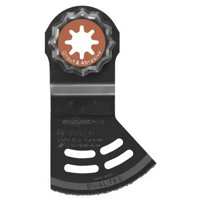 Bosch Bright 2-1/8 Inches StarlockPlus® Oscillating Multi-Tool 2--1 Dual-Tec Grout and Abrasive Blade, 2608664531