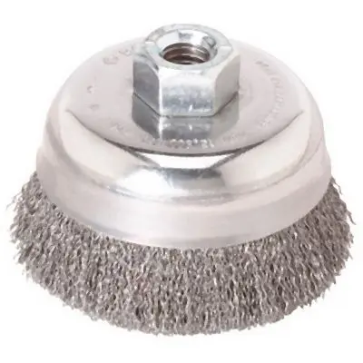 Bosch High-Performance 4 Inches Wheel Dia. 5/8 .-11 Arbor Carbon Steel Crimped Wire Cup Brush, 3608614525