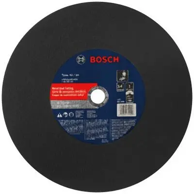 Bosch 14 Inches 3/32 Inches 1 Inches Arbor Type 1A (ISO 41) 36 Grit Metal Stud/Stainless Cutting Bonded Abrasive Wheel, 26...