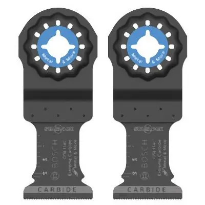 Bosch Simple 1-1/4 Inches Starlock® Oscillating Multi Tool Carbide Plunge Cut Blade 2 pk., 2610041331