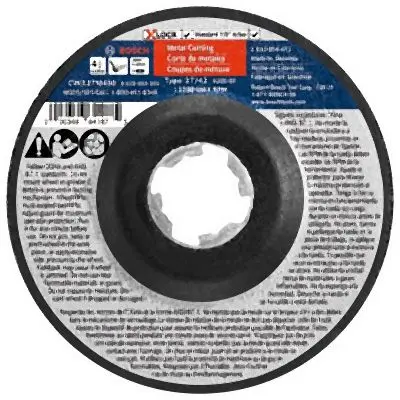 Bosch Sleek 4-1/2 Inches x .098 Inches X-LOCK Arbor Type 27A (ISO 42) 30 Grit Metal Cutting and Grinding Abrasive Wheel, 2...