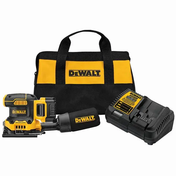 DeWalt Lightweight 20V Max XR Cordless 1/4 Board Variable-Speed Sander Kit (5.0 Ah Battery), DCW200P1