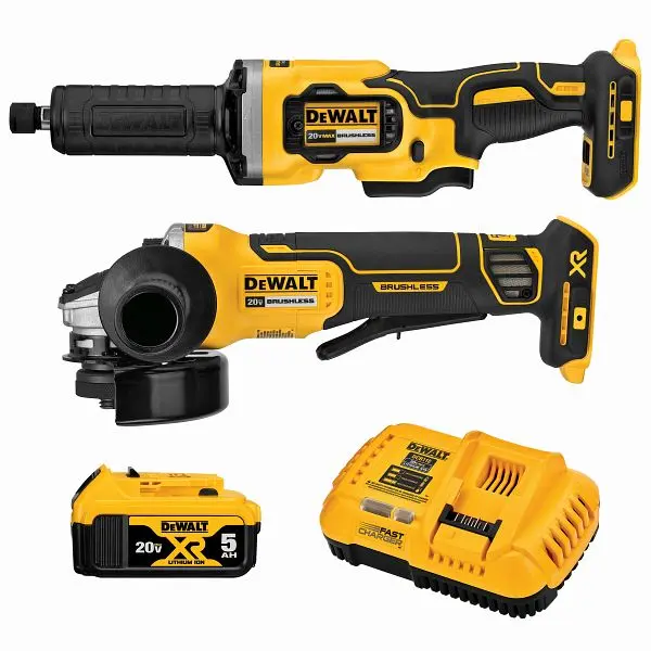 DeWalt Reliable 20V Max XR Brushless Cordless 2 Tool Grinder Kit, DCK203P1