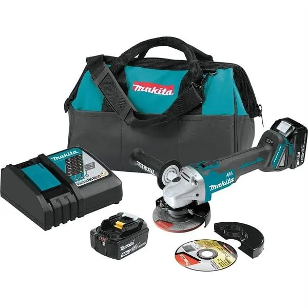 Makita Updated 18V LXT Brushless Cordless 4.5/ 5" Cut-Off, Angle Grinder Kit, XAG04T