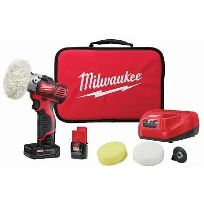 Milwaukee Multipurpose M12 Cordless Variable Speed Polisher Sander 5 Pieces Accessory Kit, 2438-22X