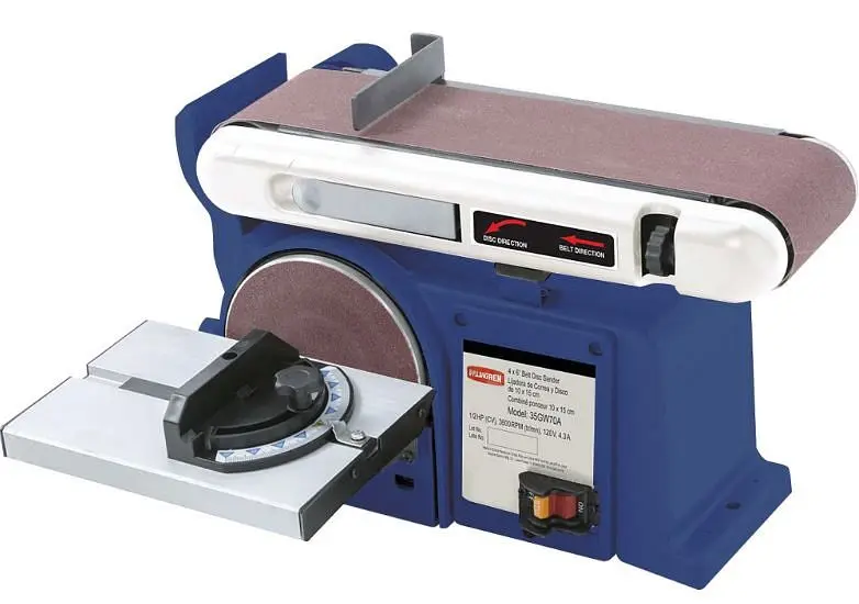 Palmgren No-Tool 4" x 6" Belt & Disc Sander, 9681114
