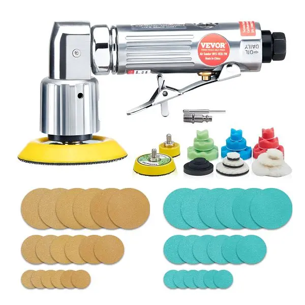 VEVOR Mini Air Sander, 1"/2"/3" Random Orbital Air Sander, QDPGJ123C0005YFA5V0