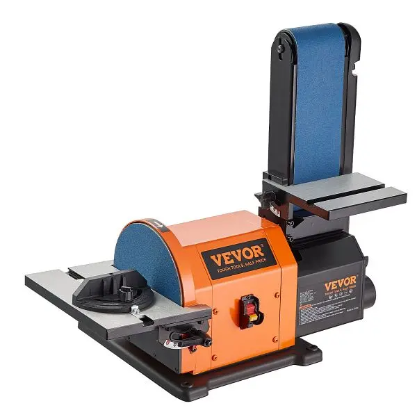 VEVOR Professional Belt Sander, 6" Disc Sander and 4 x 36 . Belt Sander 5A Induction Motor Cast, ZHSDPSGJZYK705Z4LV1