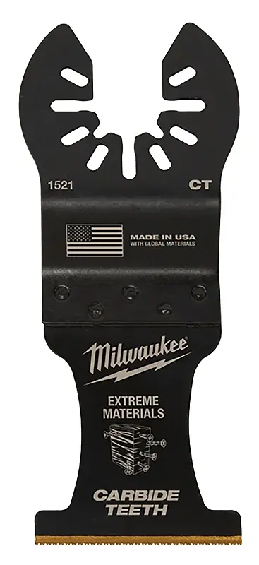 Milwaukee 49-25-1525 Blade, 1-3/8 , 2 D Cutting, Carbide/HCS/Titanium, 5/PK