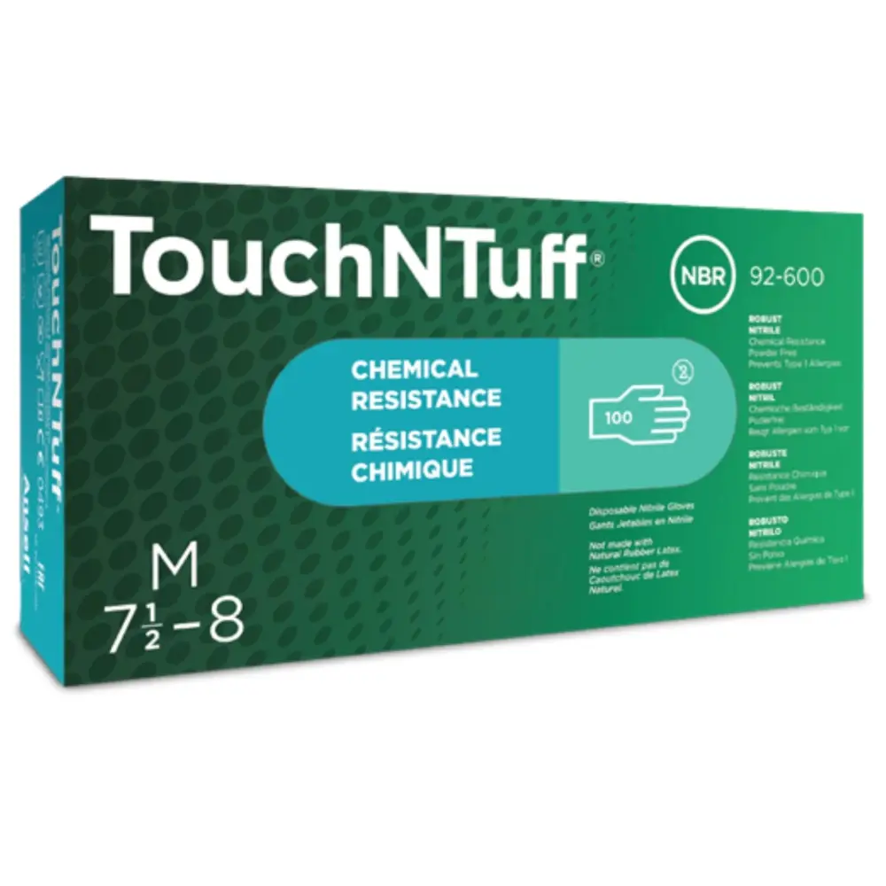 Ansell 92-600 Disposable Nitrile Glove Boosted Chemical Splash Protection