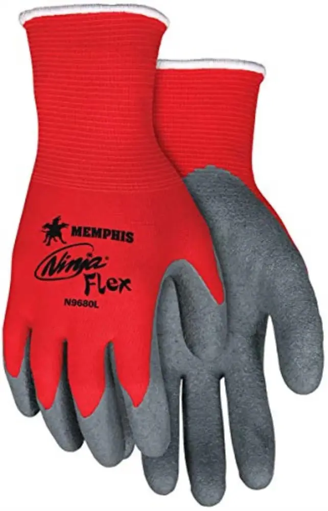MCR Safety N9680XL Ninja Flex Glove, X-Large, Red/Gray (Pack 12)