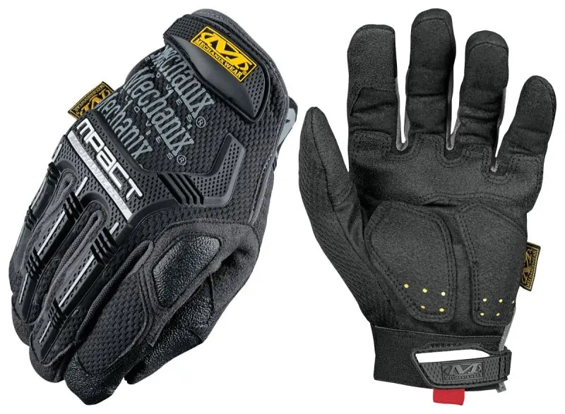 Mechanix Wear M-Pact Series MPT-58-012 Work Gloves, Men's, 2XL, 12 L, Reinforced Thumb, Hook-and-Loop Cuff
