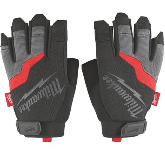 Milwaukee Fingerless Work Gloves Sizes - 8, 9,10 & 11
