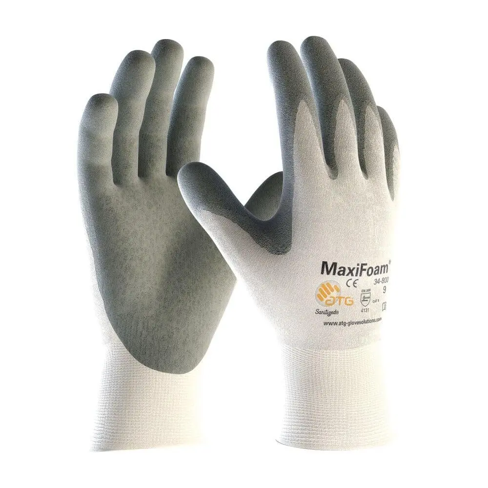 PIP 34-800/L MaxiFoam G-Tek Select Nitrile Foam Coated Gloves LARGE (12 Pair)