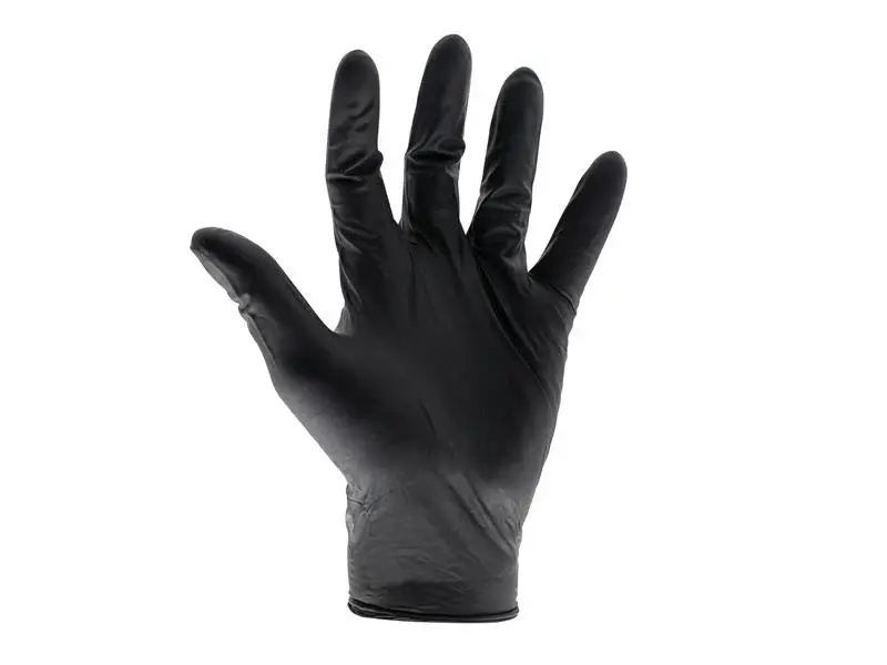 Scan Black Industrial-strength Nitrile Disposable Gloves Medium (Box 100)