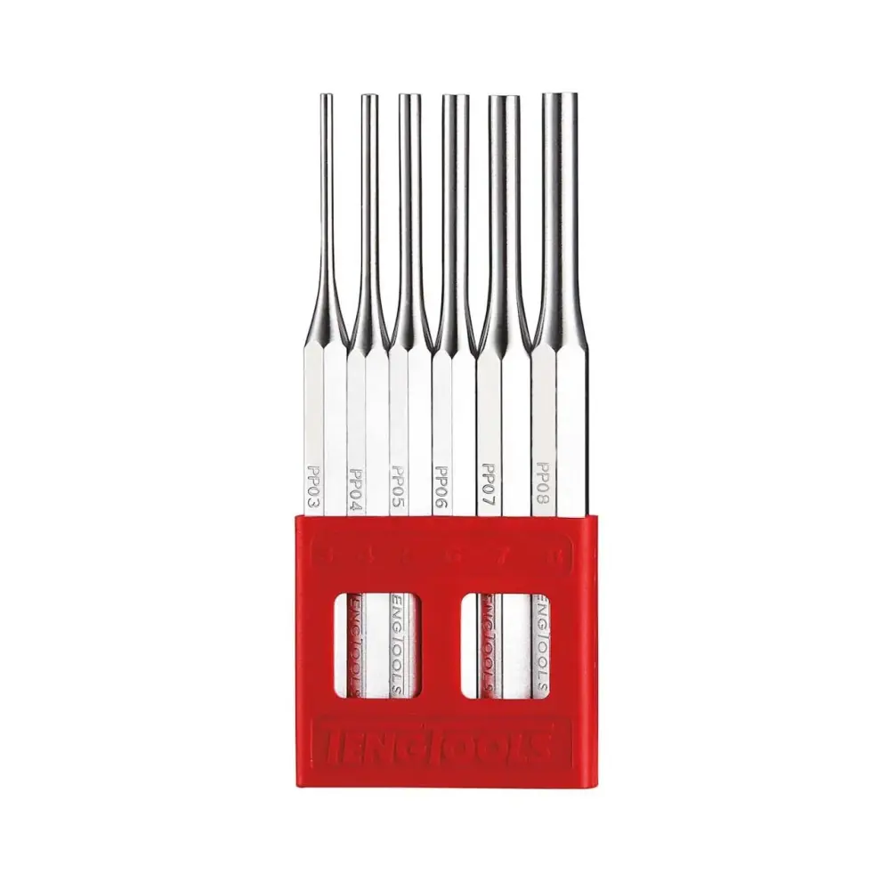 Teng Tools PPS06 Parallel Pin Punch Place 3-8mm (6 Pieces)
