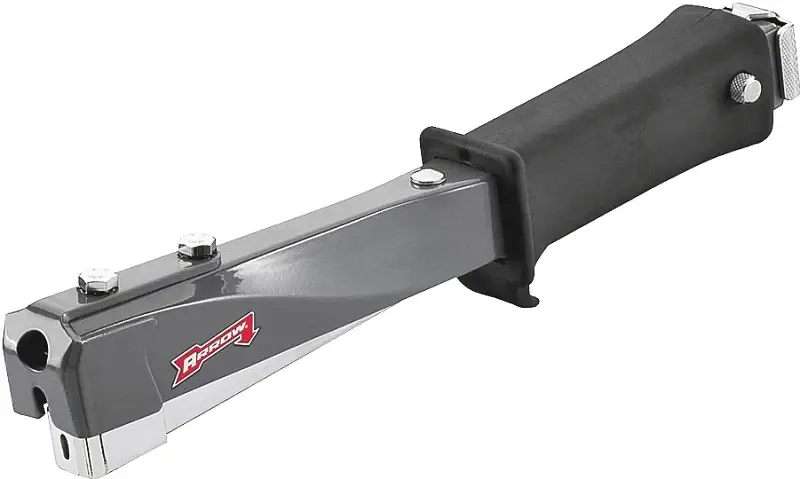 Arrow HT55 Trim Hammer Tacker, T50 Staple, 3/8 W Crown, 1/4 to 3/8 L Leg, Steel Staple