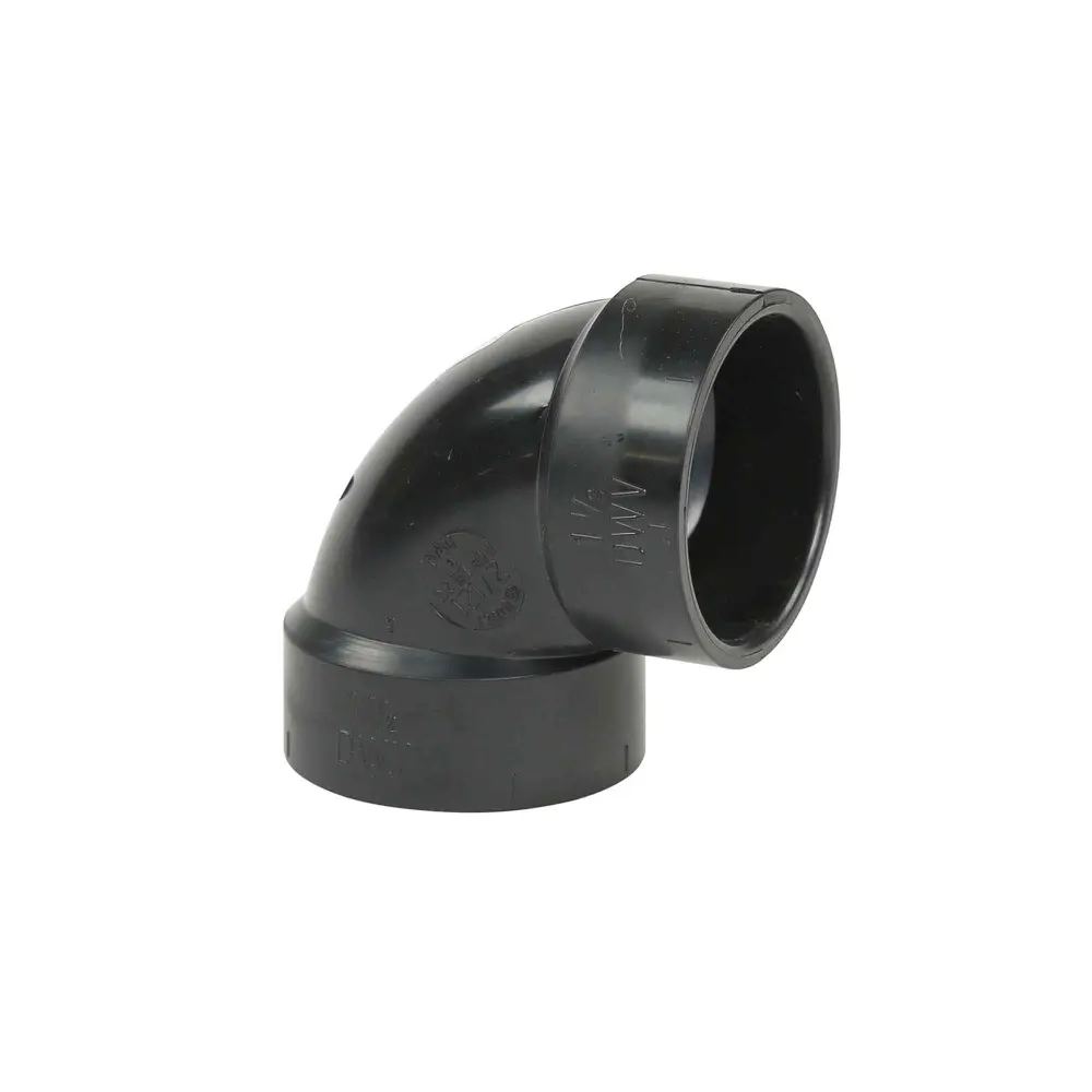 ABS-DWV 90˚ Bend Elbow «Hub», 1-1/2"