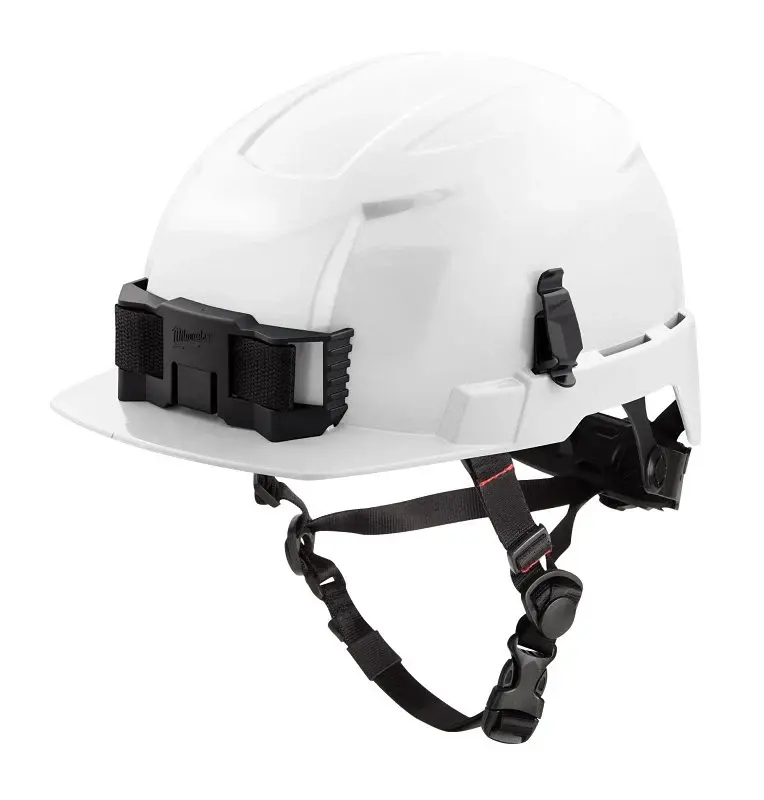 Milwaukee 48-73-1321 Front Brim Safety Helmet, 6-1/2 to 8-1/2 , Shatterproof plastic Shell, HDPE, White