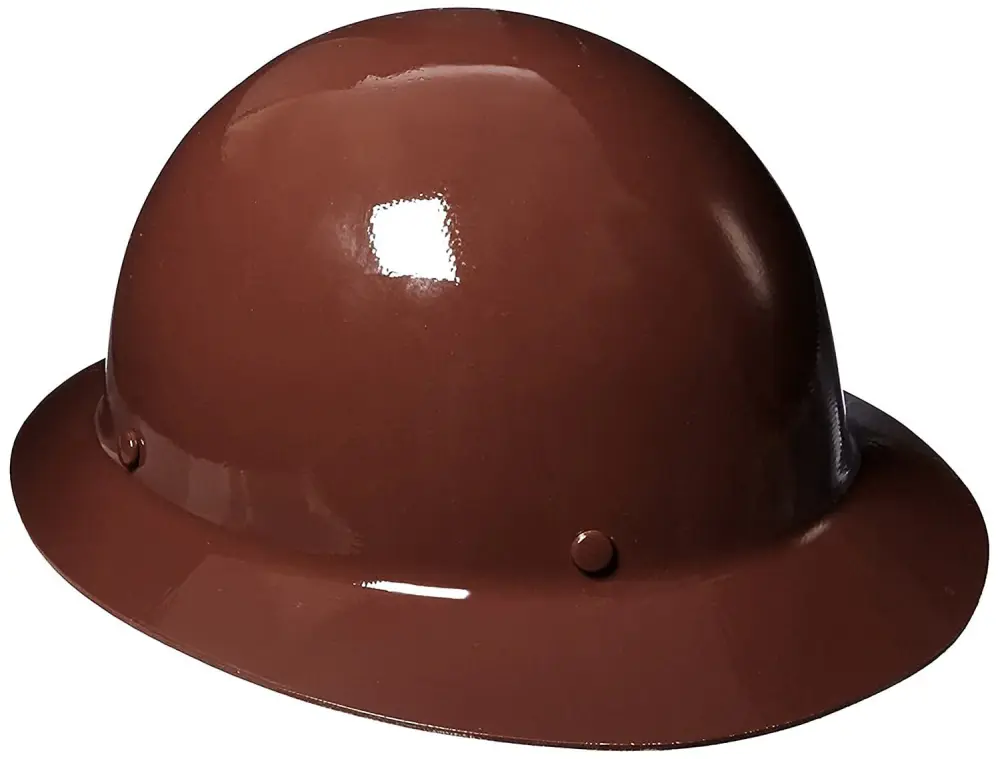 MSA 454672 Skullgard Full-Brim Hard Hat Staz-on Pinlock Suspension | Non-slotted Cap, Made Phenolic Resin, Radiant Heat Lo...
