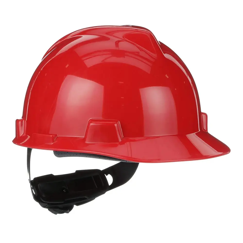 MSA 475363 V-Gard Cap Style Safety Hard Hat Fas-Trac III Ratchet Suspension | Polyethylene Shell, Superior Impact Protecti...
