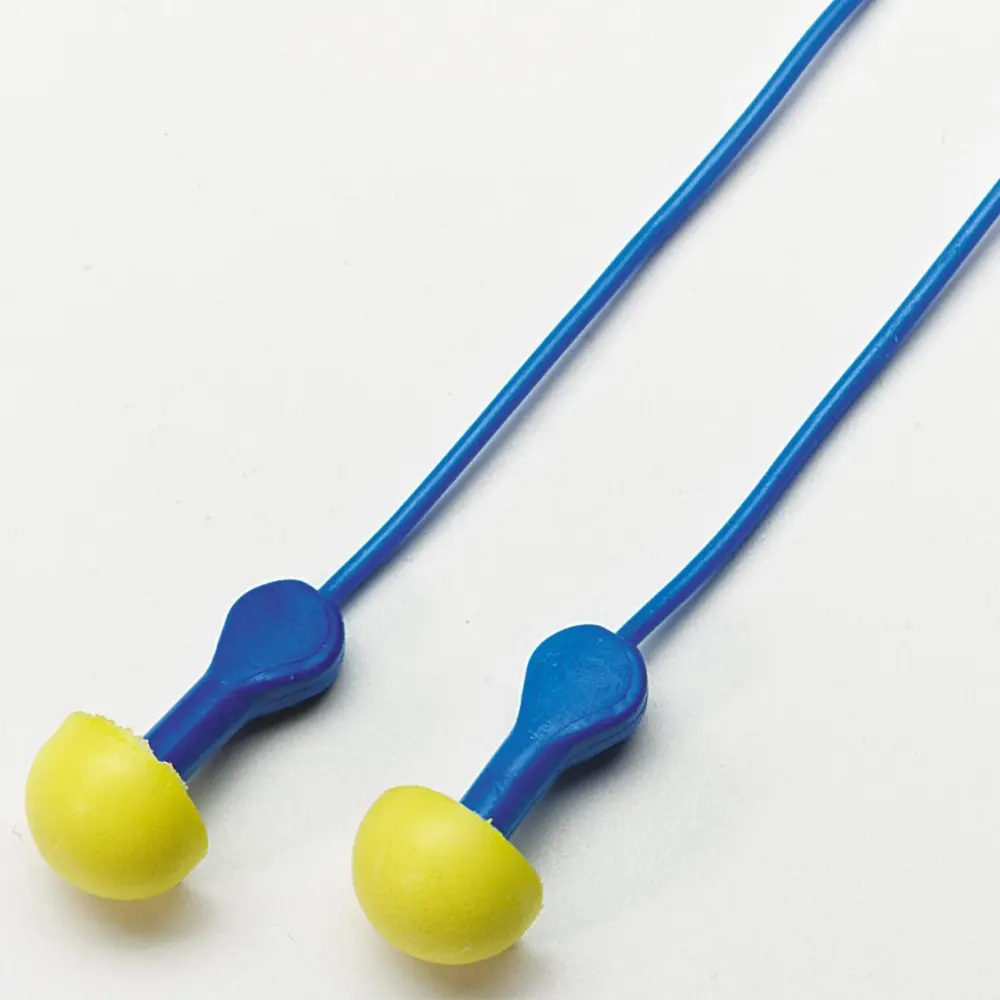 3M™ E--R™ EXPRESS™ Pod Plugs™ Earplugs 311-1114, Corded, Azure Grips, Pillow Pack