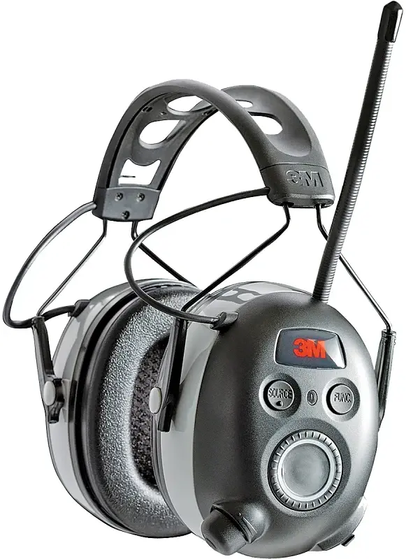 3M Worktunes 7100097024 Wi-fi Hearing Protector, 24 dB NRR, AM/FM Radio Band, Black/Silver