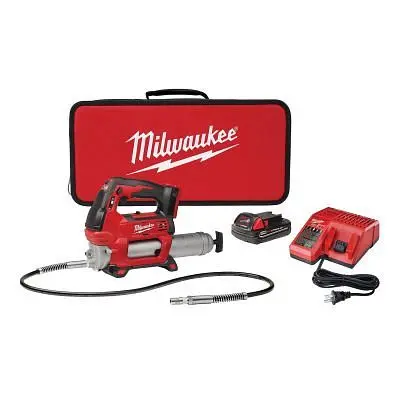 Milwaukee Big M18 Cordless 2-Speed Grease Gun Battery Kit, 2646-21CT