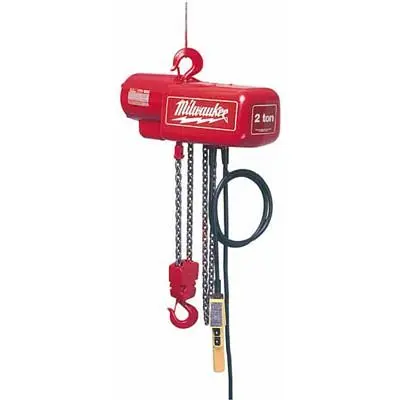 Milwaukee 1/2-Ton Single-Phase Electric Chain Hoist 9.8-Amp, 9562