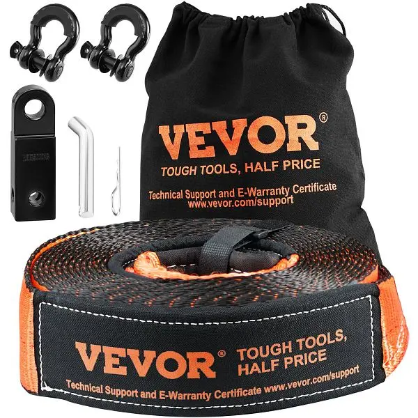 VEVOR First-Rate Off-Road Heavy Duty Winch Recovery Kit, 3" x 30', Tow Strap, JPJYGJB5J0005FPT8V0