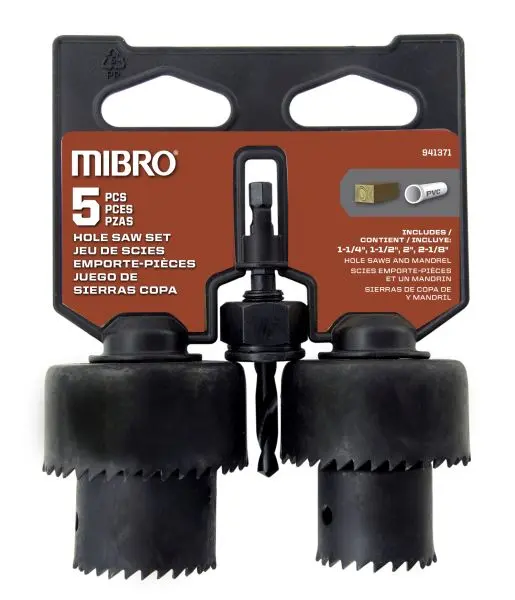 MIBRO Micro (5-Piece) Carbon Steel Hole Coping Saw Set, saw mandrel, 988091