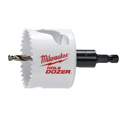 Milwaukee 2-1/2" Hole Doze Bi-Metal Hole Cutting Tool Arbor, 49-56-9669